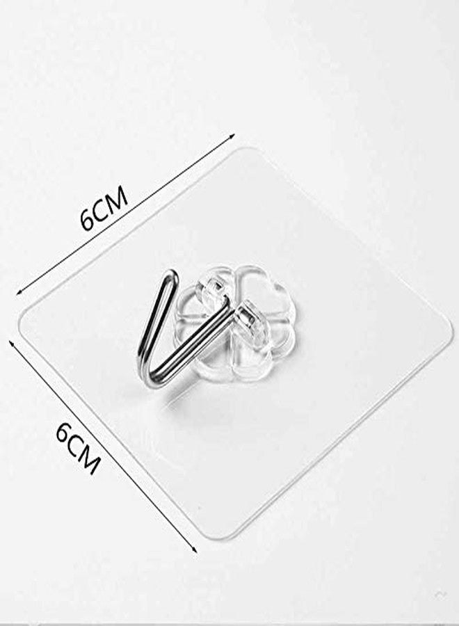 BHOOLU&GOOLU Plastic P S Retail Strong Transparent Wall Hooks Suction Cup Sucker Hanger, Transparent (10) - Image 4